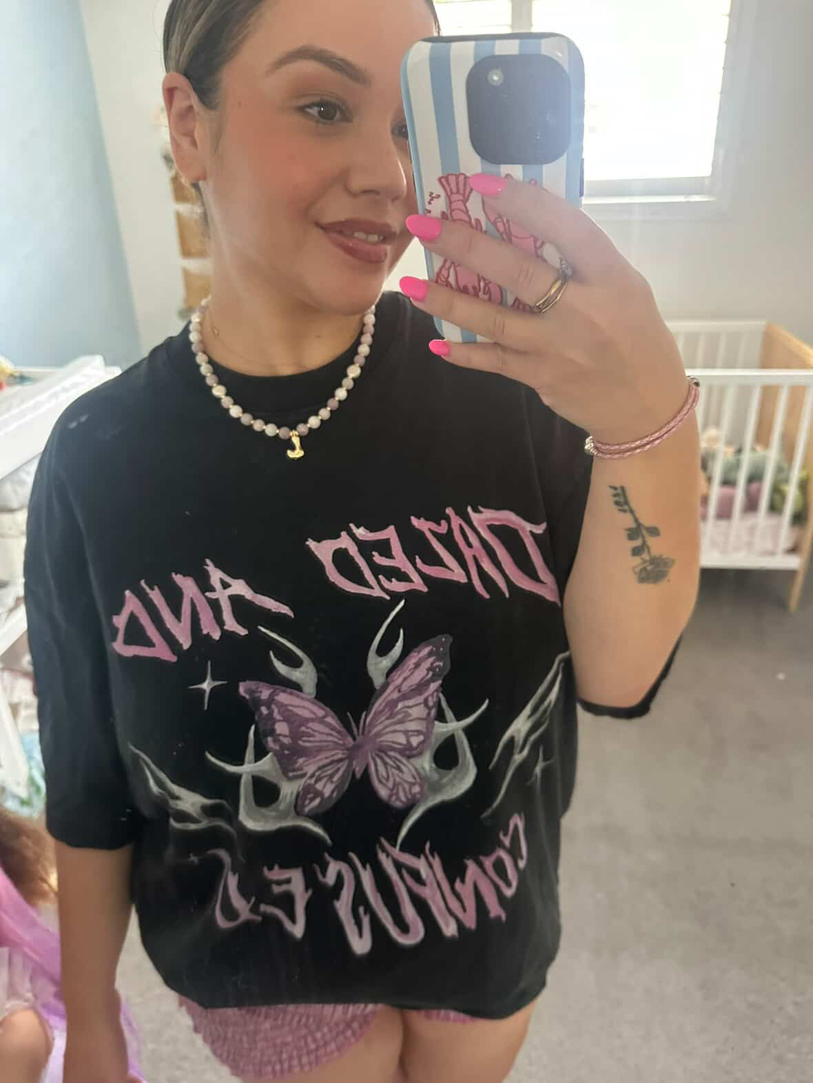 Purple Skies Necklace with Gold Bubble Initial