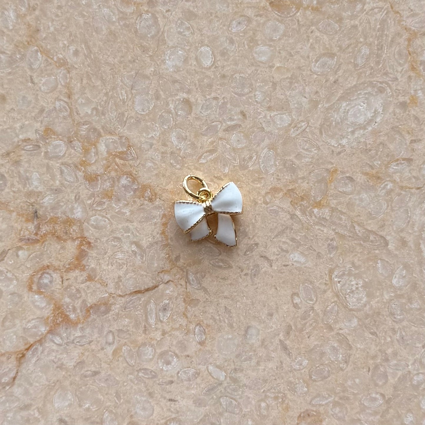 White Bow Charm
