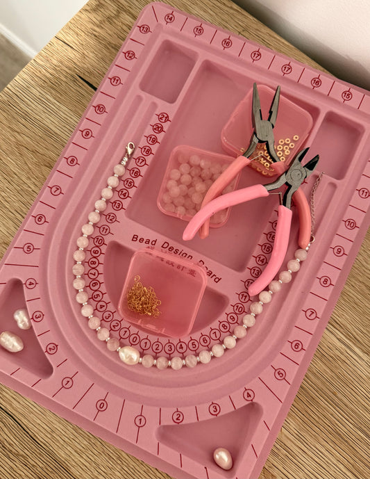 Rose Quartz with Baroque Pearl Beading Kit