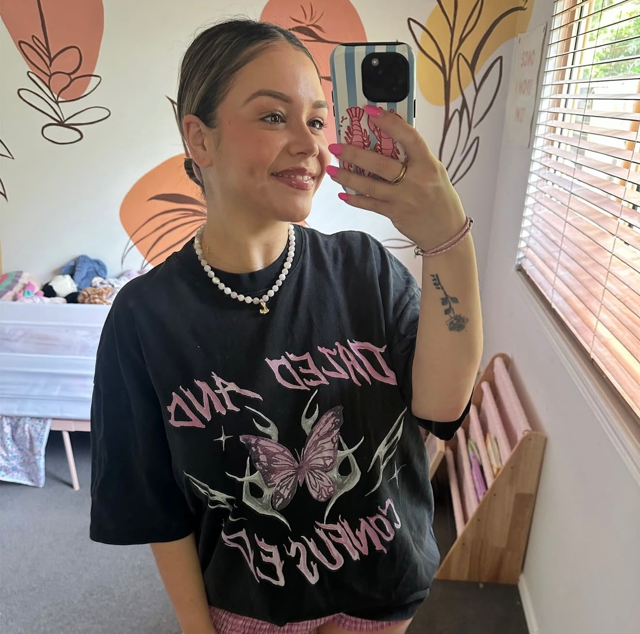 Purple Skies Necklace with Gold Bubble Initial