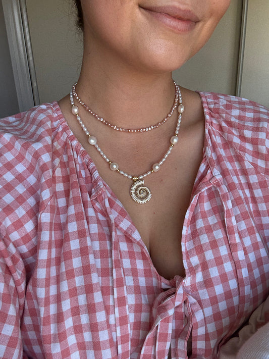 Pink Pearl Choker