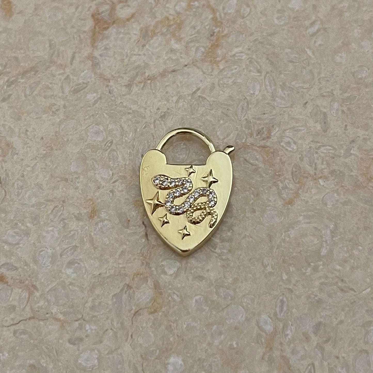 Snake Heart Clasp Pendant