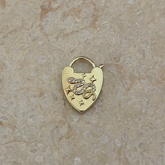 Snake Heart Clasp Pendant
