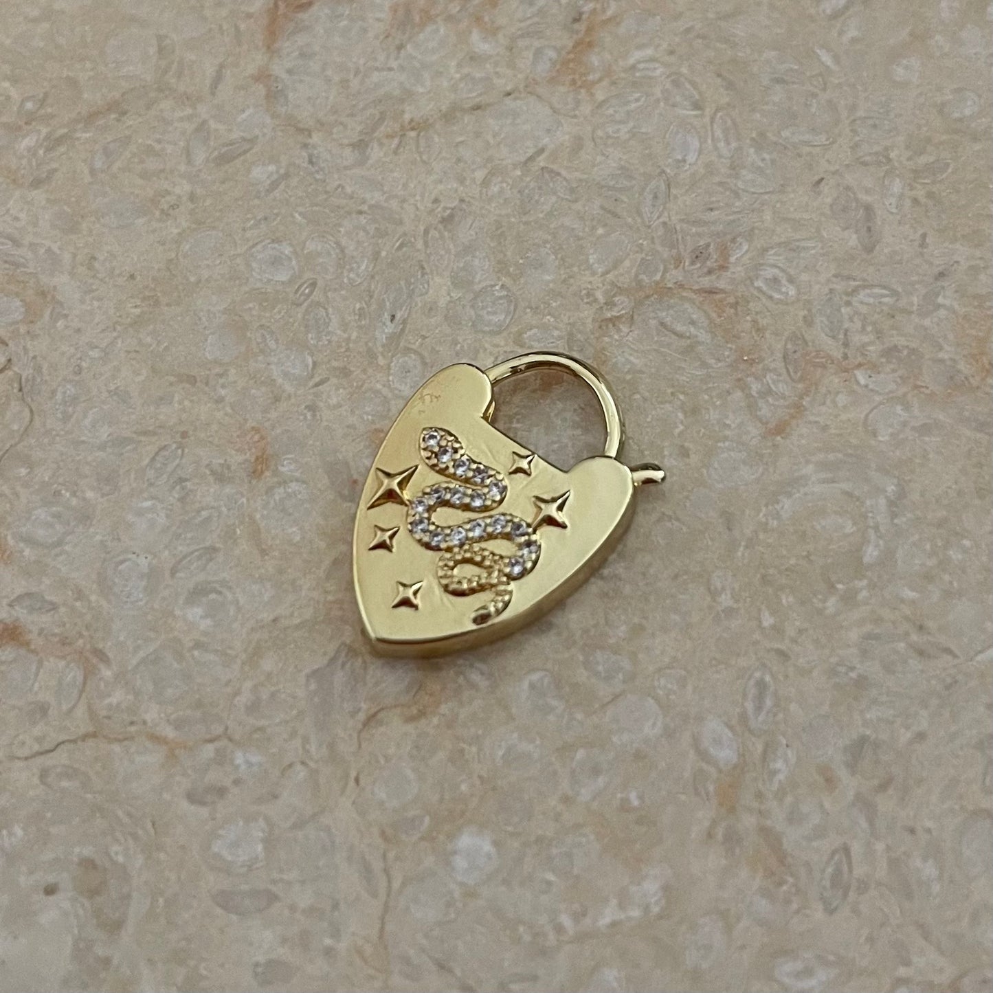 Snake Heart Clasp Pendant