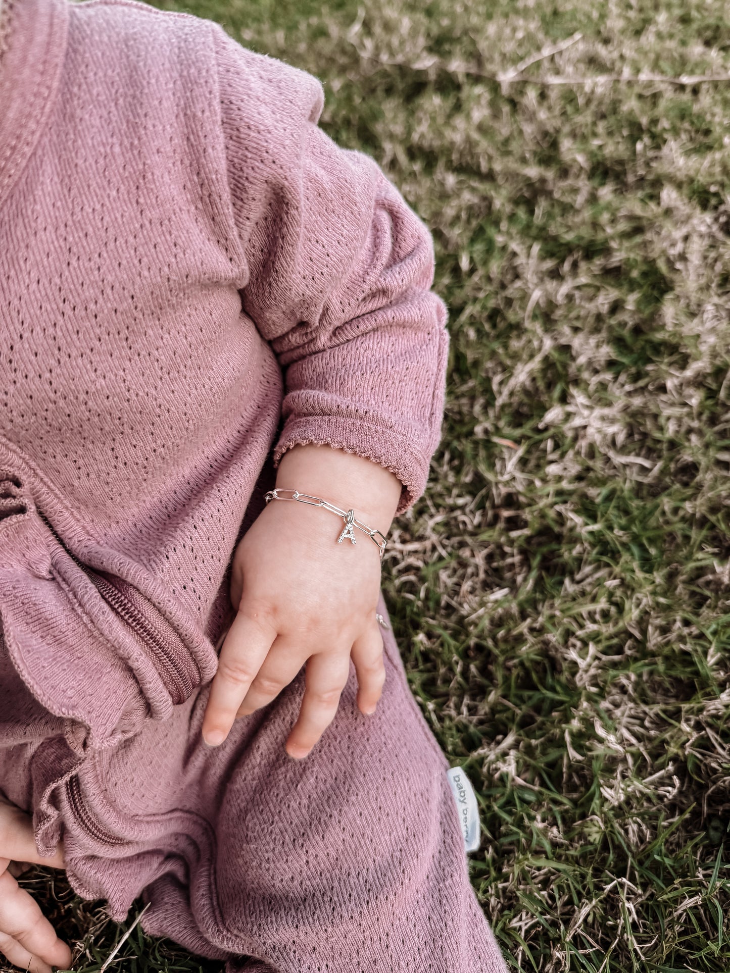 Baby Initial Bracelet Silver