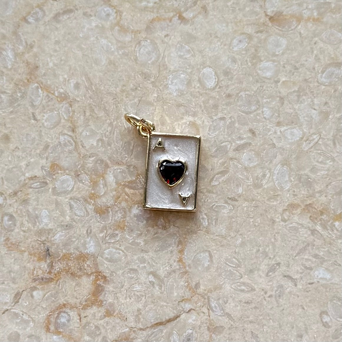 Ace of Hearts Card Charm