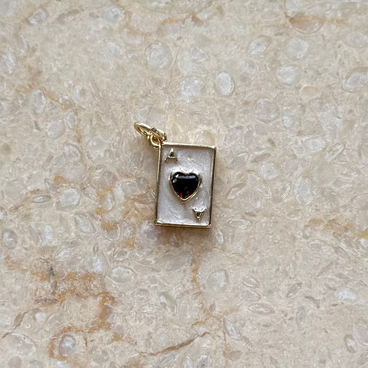 Ace of Hearts Card Charm
