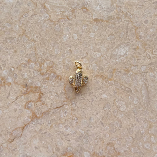 Gold Cactus Charm
