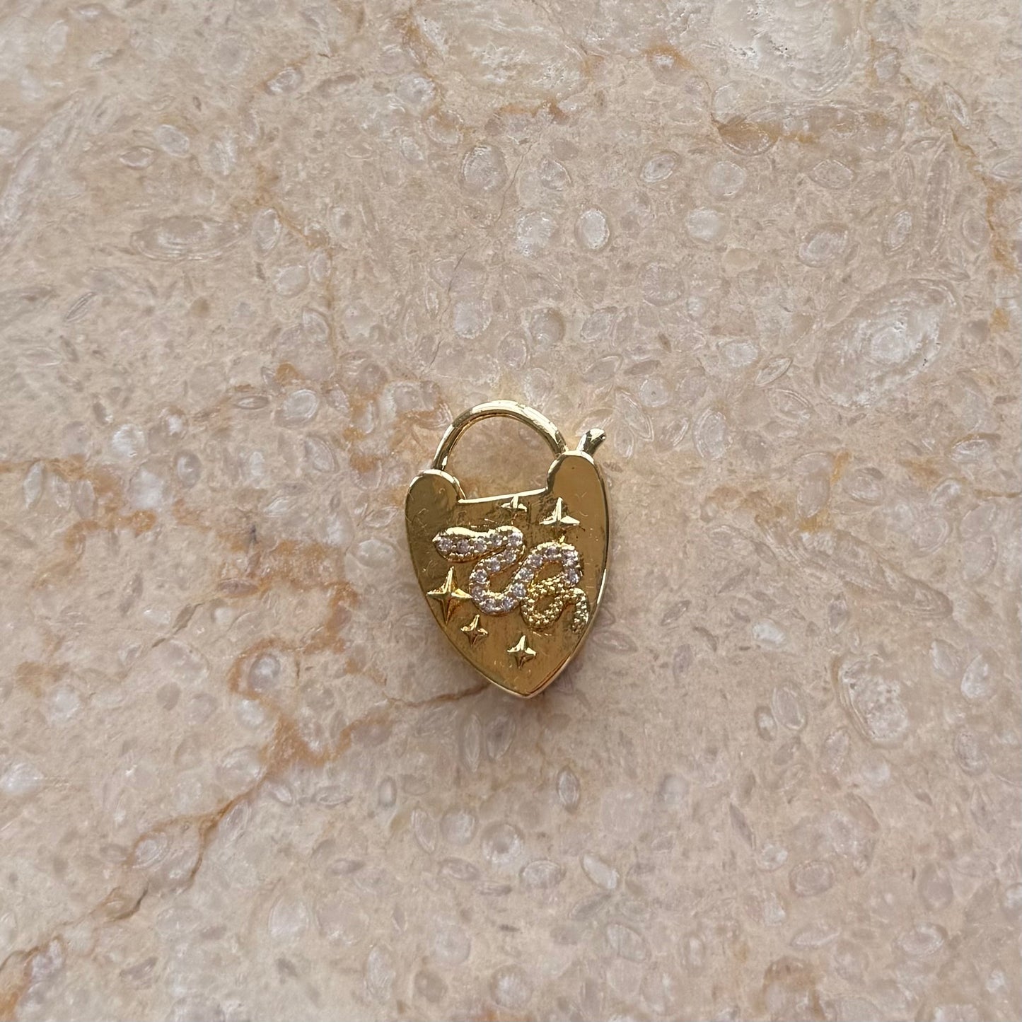 Snake Heart Clasp Pendant