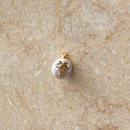 Palm Tree Pearl Charm